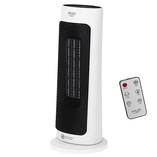 Keramisk Led Varmeblæser Med Fjernbetjening + Timer 200w Ad7738