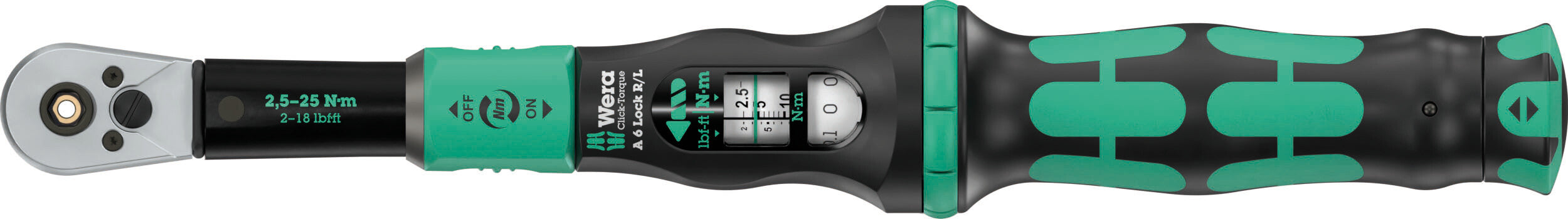 Click-torque Wrench A 6 R/l 1/4' 2.5-25 Nm