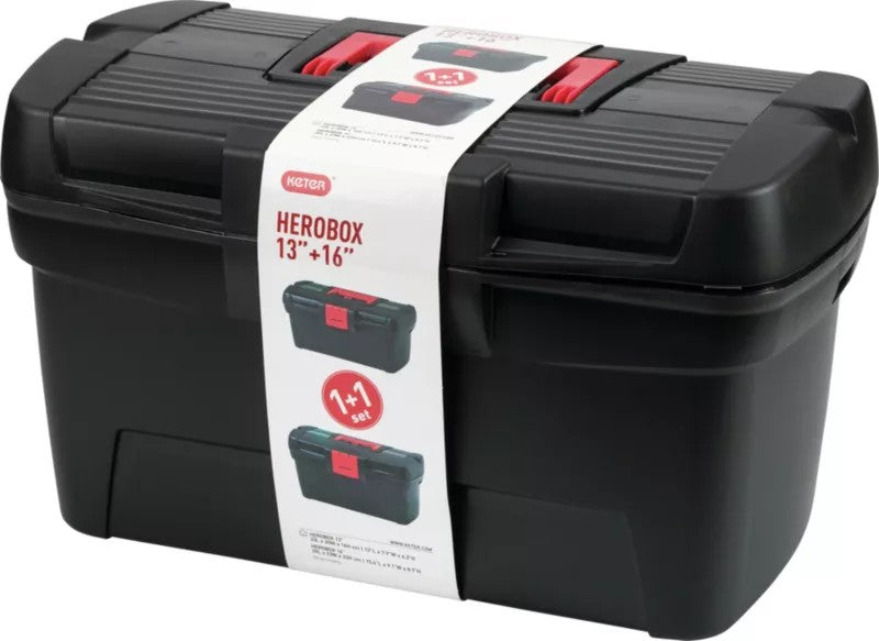 Súprava skrinky na náradie Curver Herobox 16+13''