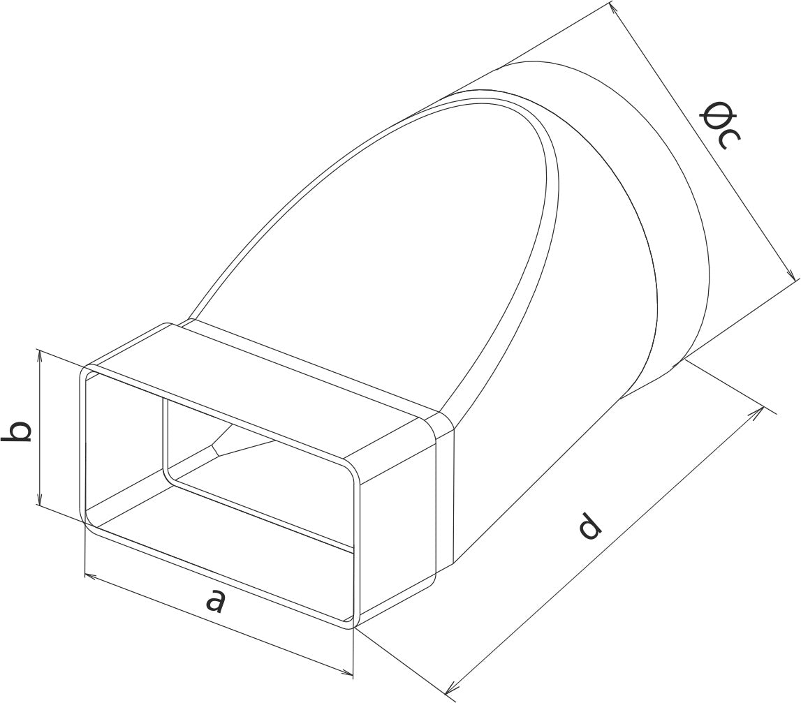 Съединител 220*55 с променливо сечение 125mm Fi