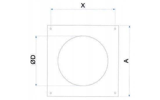 Rund kanalkoppling med backventil och 100 mm fläns