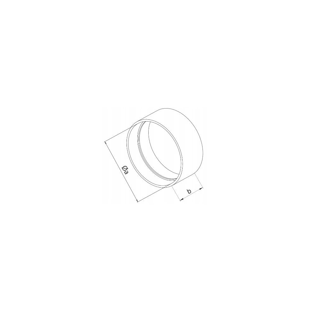 Round Duct Connector With Check Valve 125mm