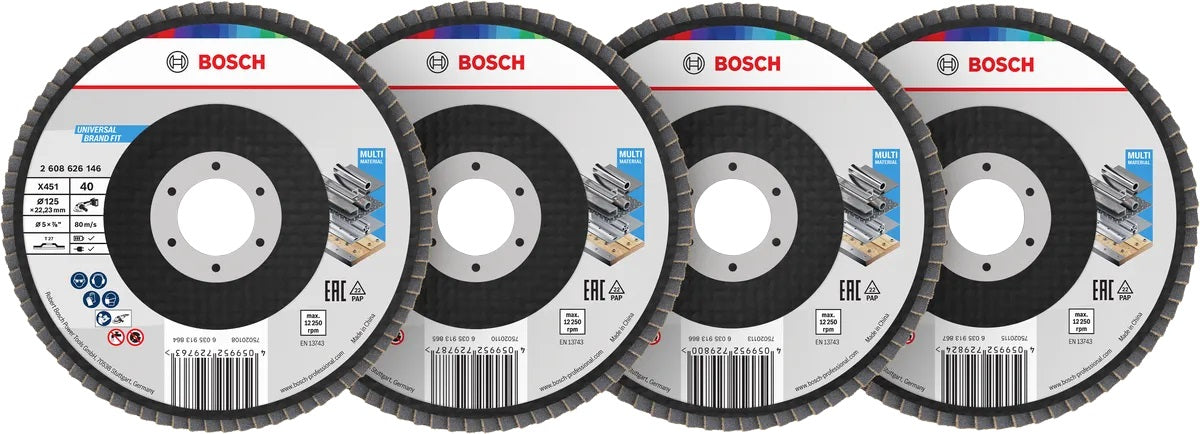 Conjunto de disco flap X451 125mm 60pcs