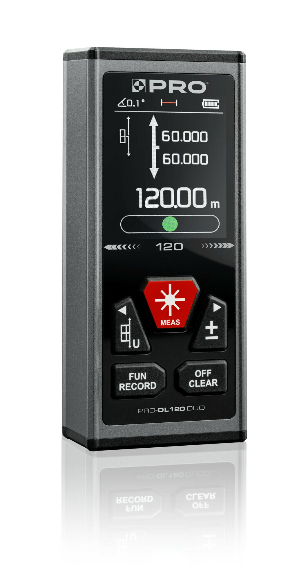 Dalmierz laserowy dwustronny 120m Dl-120 Duo-r