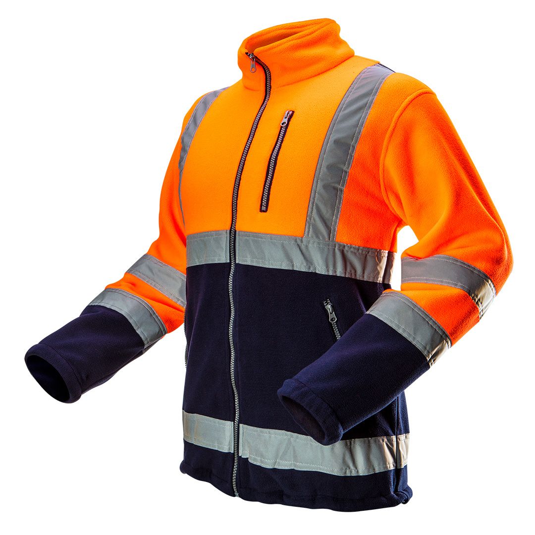 Varning orange fleecetröja storlek L