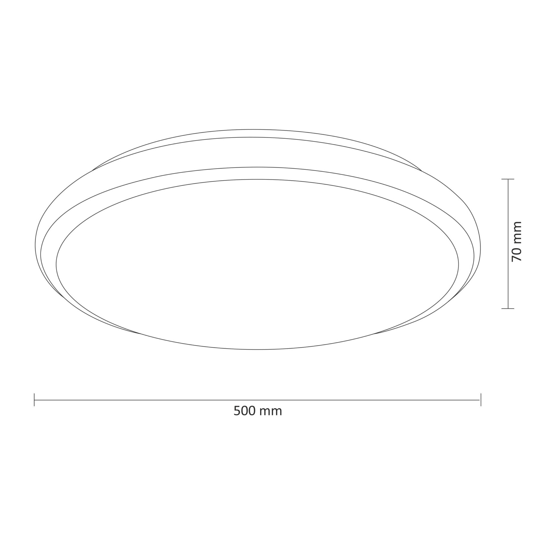 Led Ceiling Lamp Irina 50 Round 68w 7500lm 3000k-6000k Remote Control