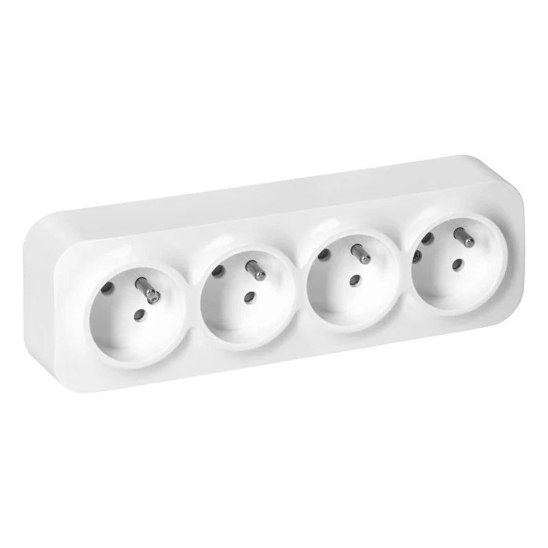 Quadruple Socket N/t Todo 2p+z Ip20 White