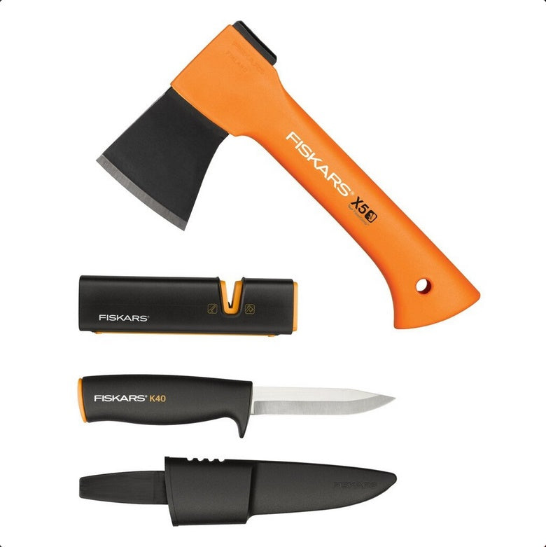Camping-Set: Axt X5 + Messer + Spitzer