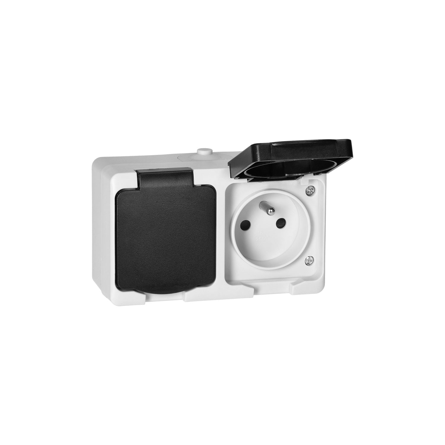 Podwójne gniazdo 2*2p+z Aquatic Mini Ip54
