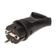 Rubber Plug With Handle Straight Ip44 With Grounding Black