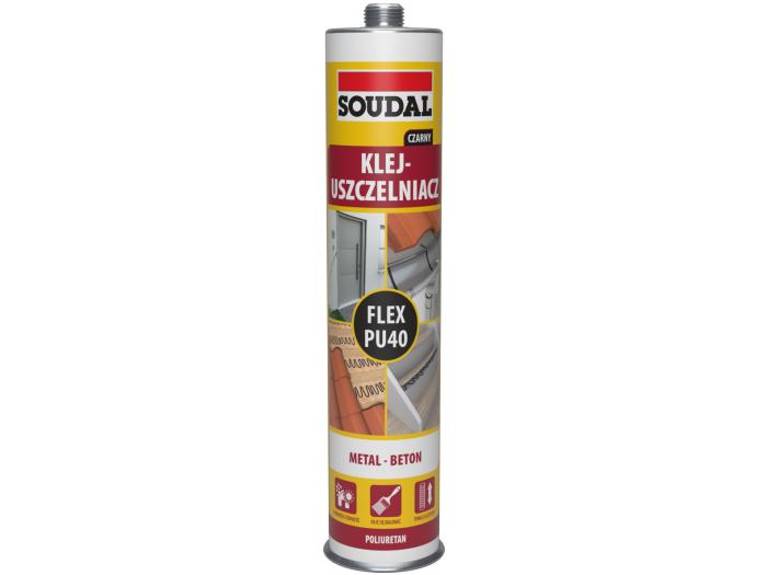 Klej uszczelniający Flex Pu 40, czarny, poliuretanowy, 300 ml