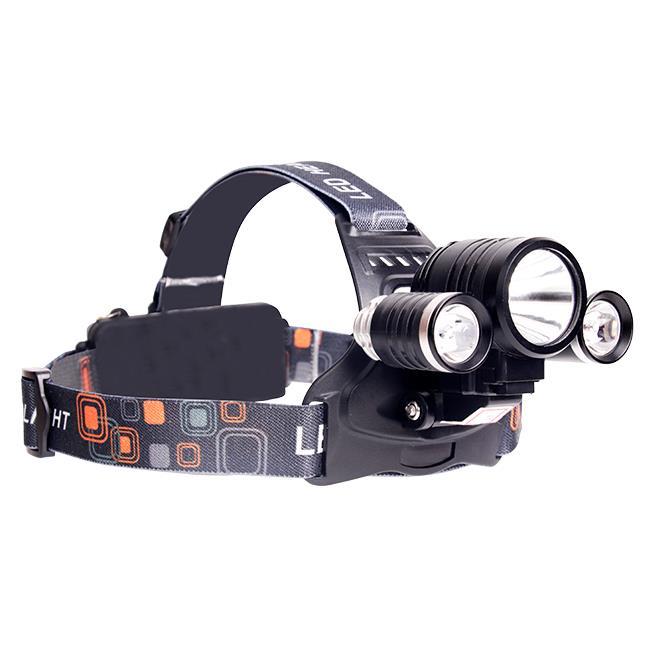 Led čelovka 5w T6 + 2x Cree batéria 0478
