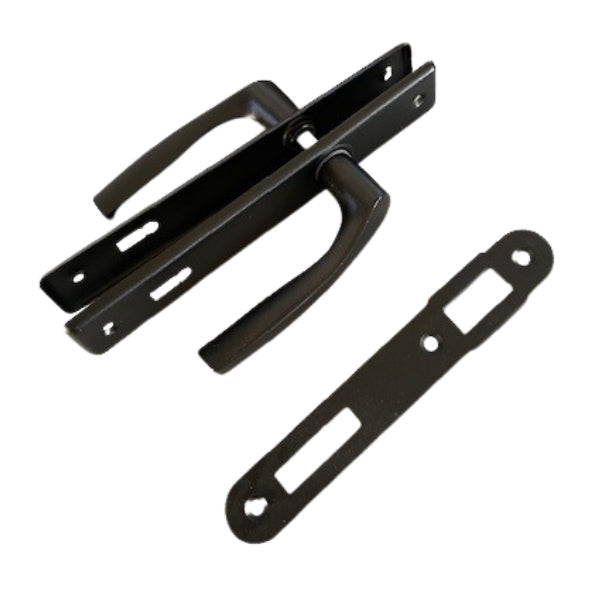 Nati Gate Håndtag Malet Sort 90mm Nøglelåst