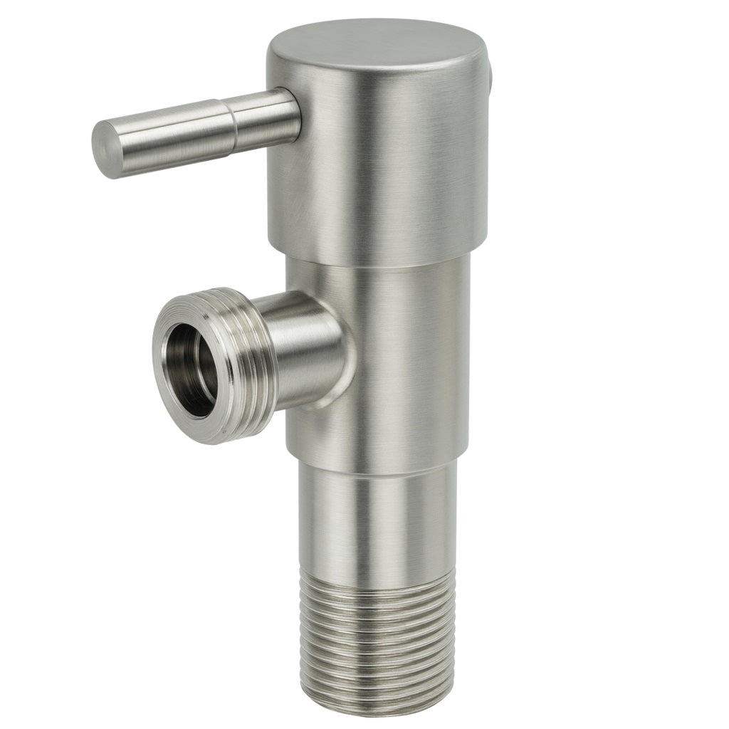 Edelstahl-Eckventil mit Keramikkopf 1/2*1/2''
