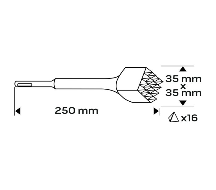 Sds Plus Hammer 35*35 Mm 16 Teeth