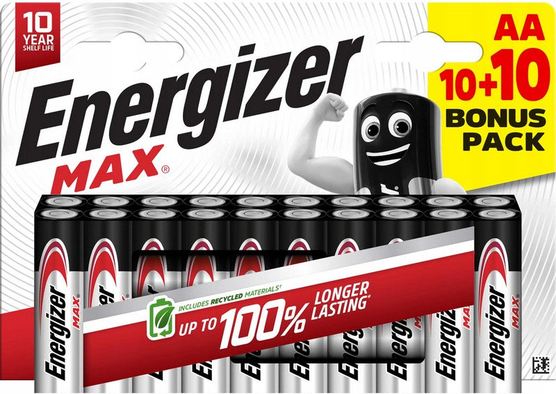 Energizer Max Aa Lr6 Battery 10+10 Pcs.