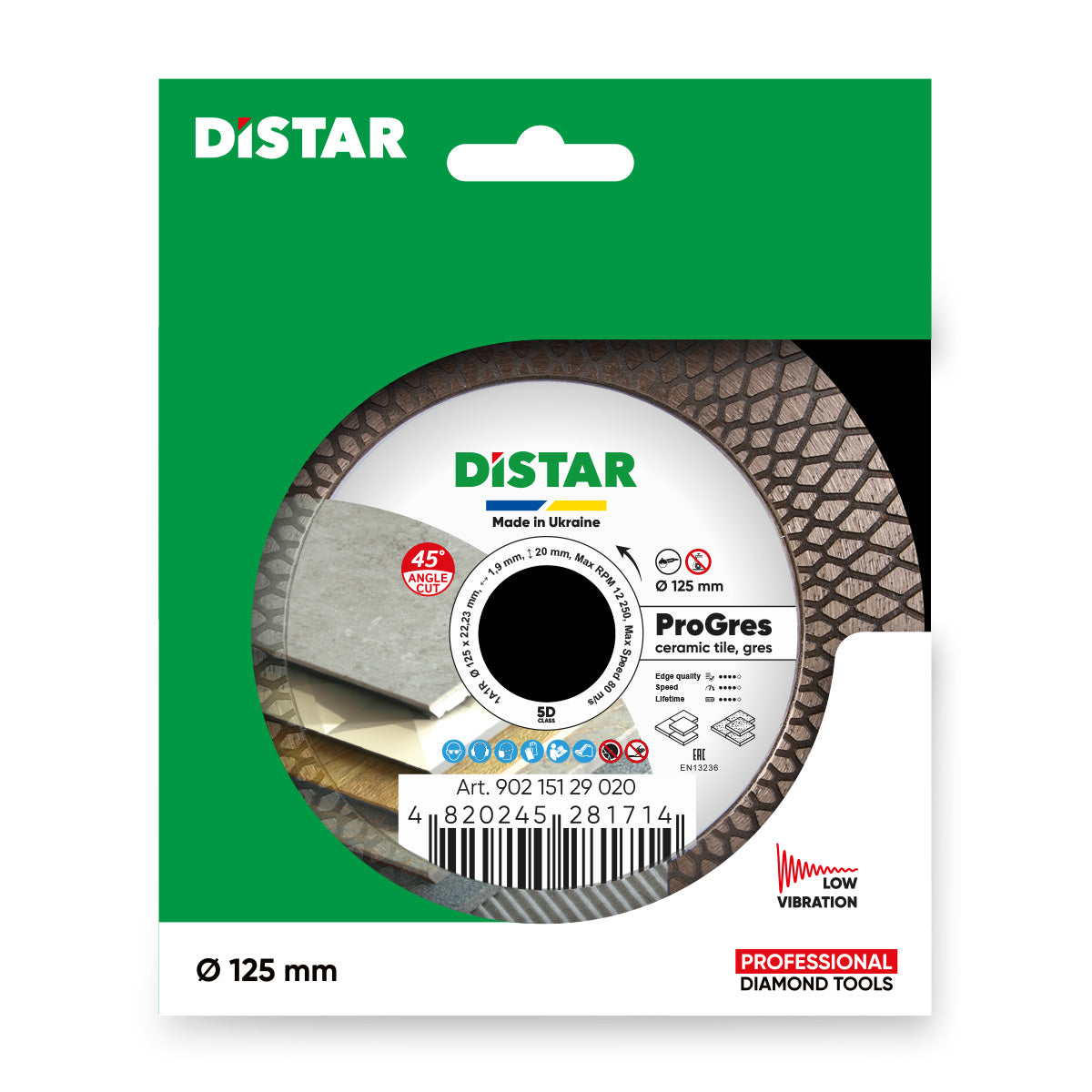 Pro Gres Diamond Blade 125*1.9*8/20*22.23