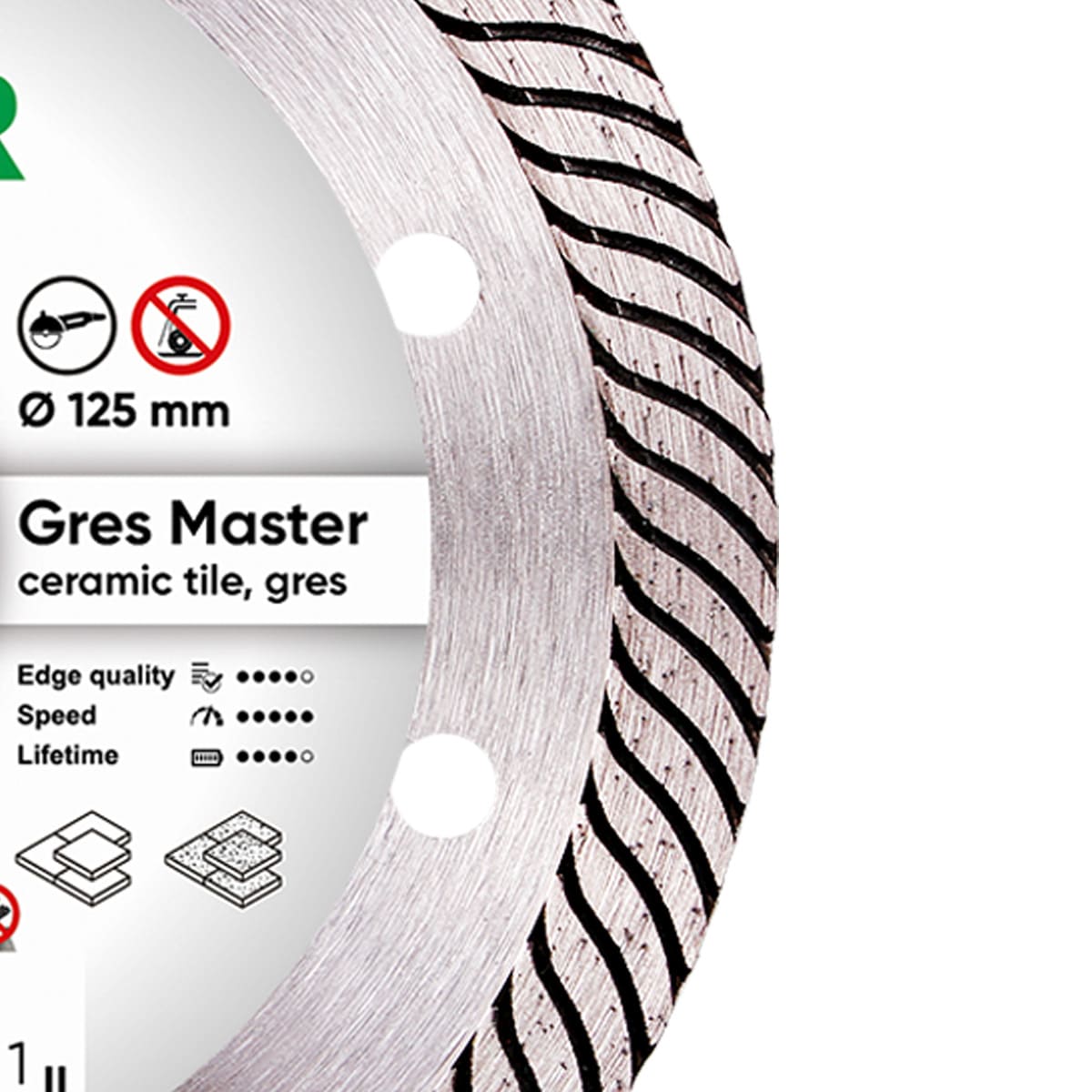 Disque diamant Gres Master 125*1.4*10*22.23