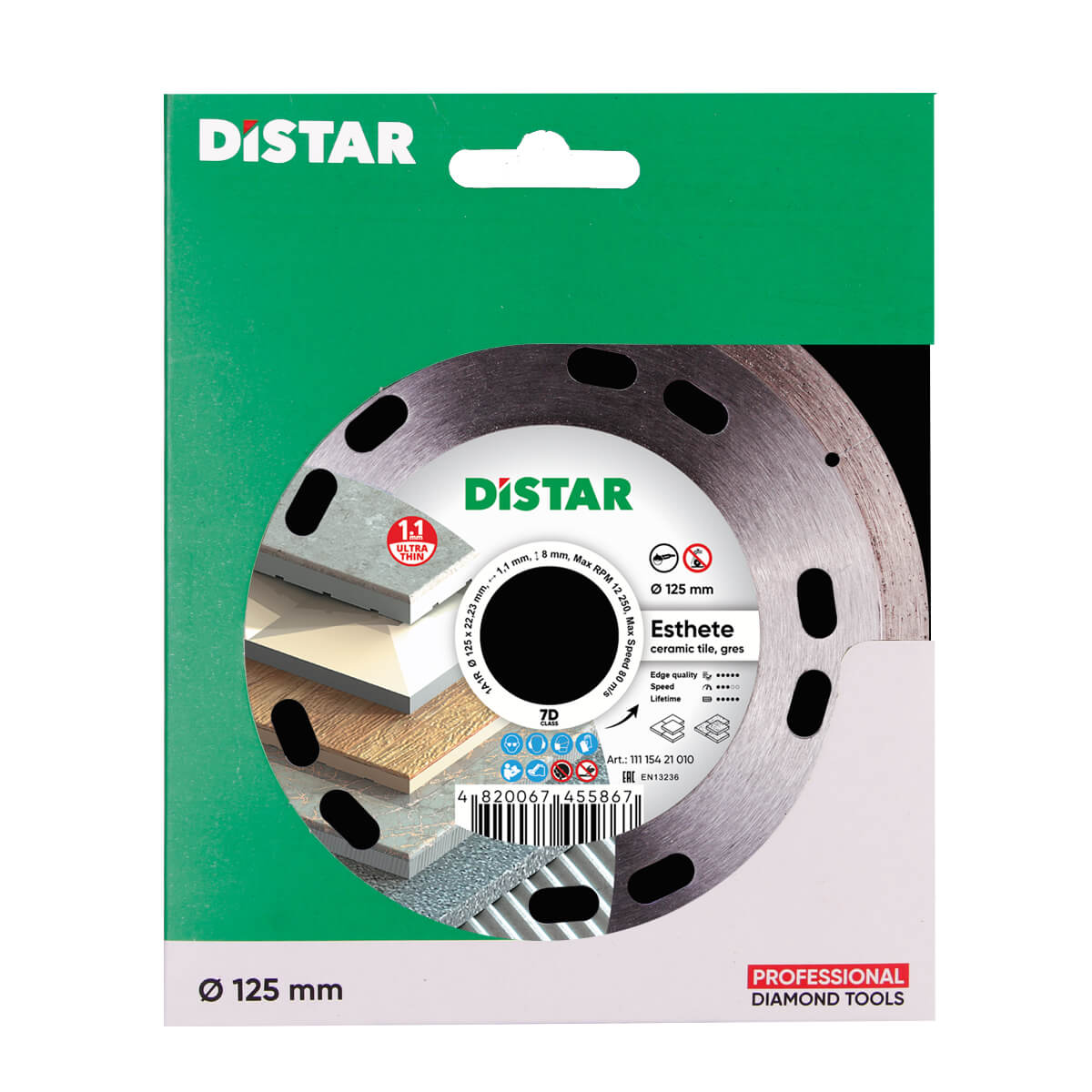 Estheet Diamantblad 125*1.1*8*22.23