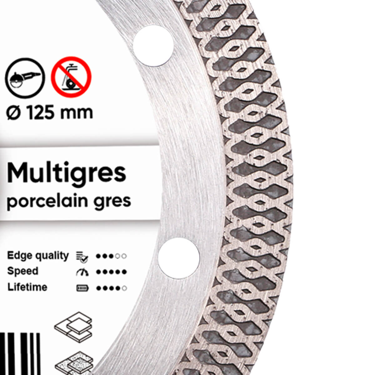 Multigres Diamantblad 125*1,4*10*22,23