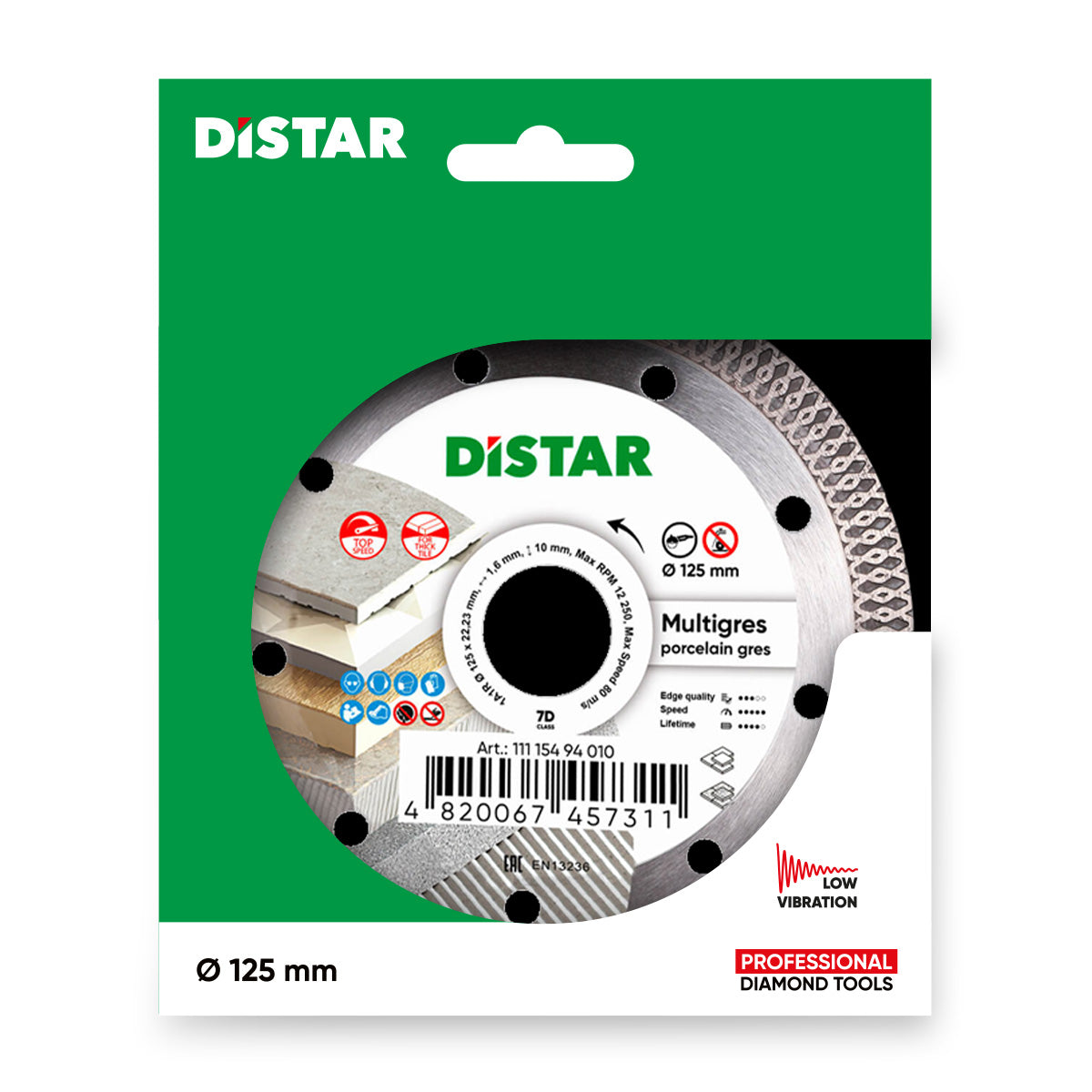 Multigres Diamantblad 125*1,4*10*22,23