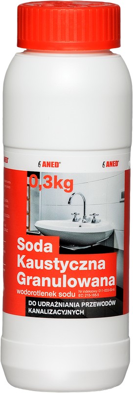 Nettoyant pour égouts Soude Caustique 0,3kg.