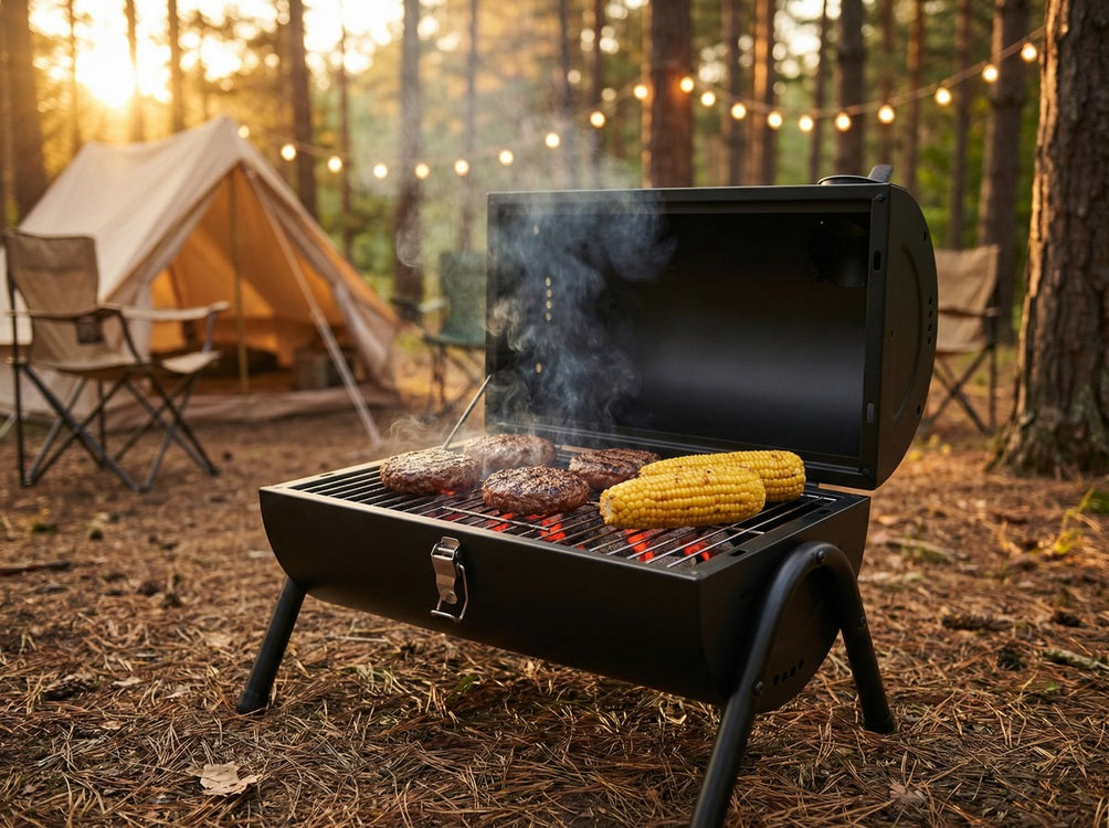 Bärbar kolgrill 2xgaller 34*21cm