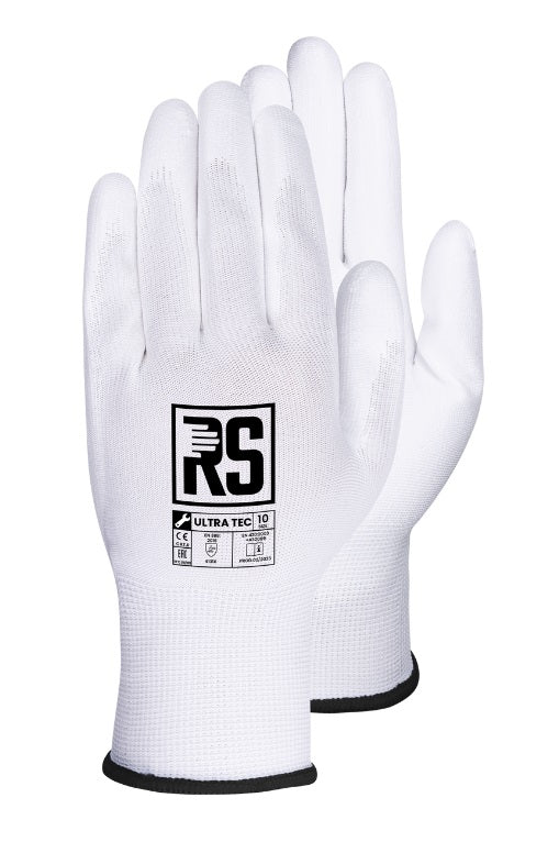 Nylon + polyuretanové rukavice Ultra Tec (rnypo) bílé, velikost 7