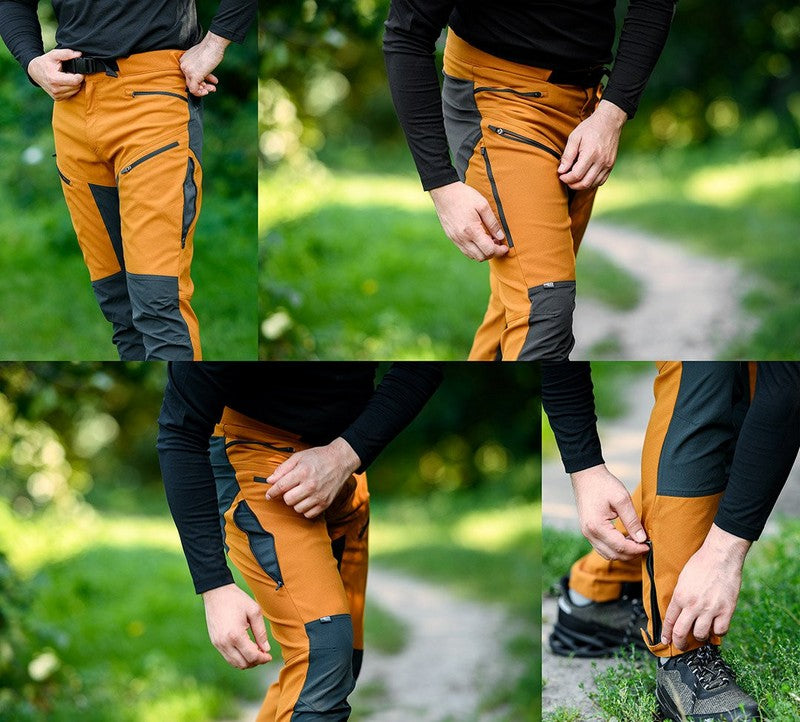 Outdoor 4-Wege-Stretch-Arbeitshose Senfgrau Größe XXL