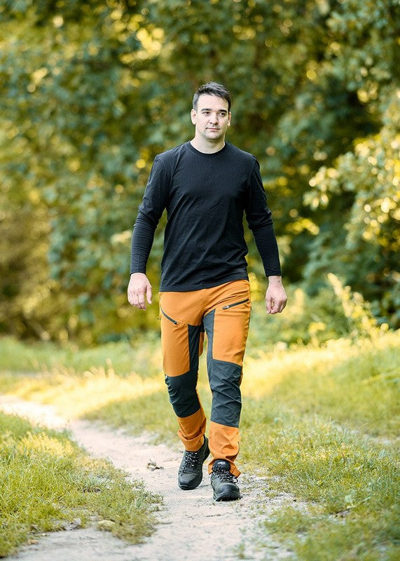 Outdoor 4 Way Stretch Work Trousers Mustard-gray Size Xxl