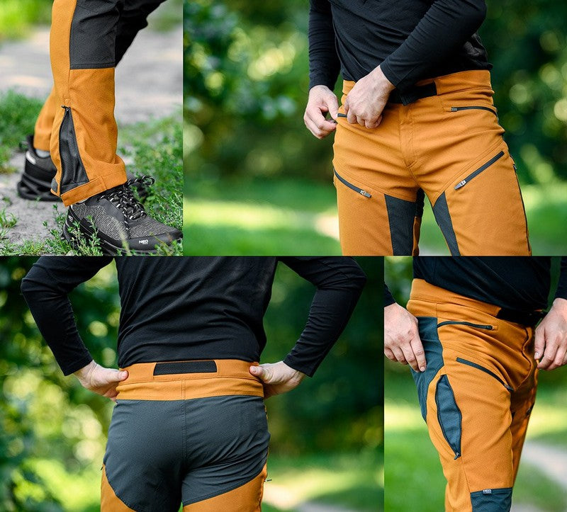 Outdoor 4 Way Stretch Work Trousers Mustard-gray Size Xxl