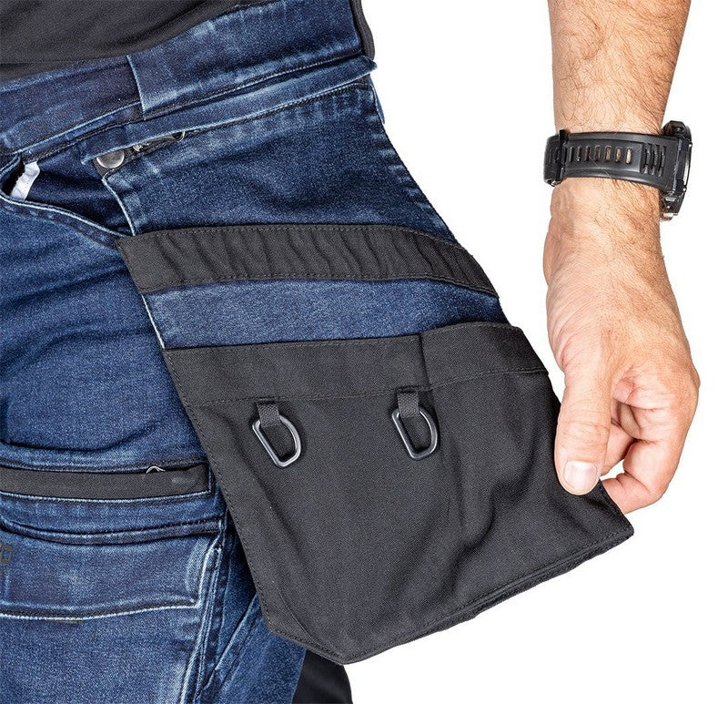 Denim Work Trousers With Cordura Reinforcements Navy Blue Size S