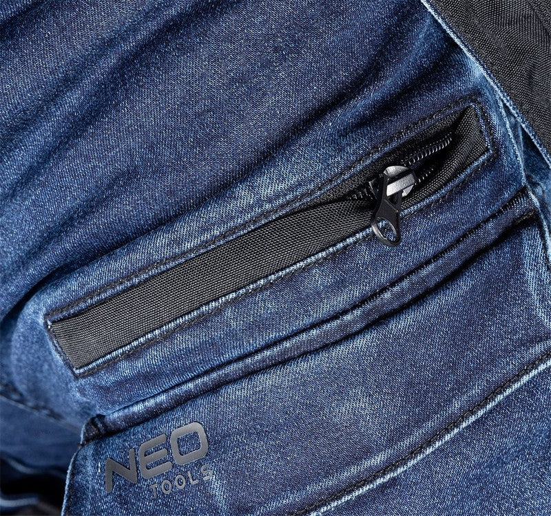 Denim Work Trousers With Cordura Reinforcements Navy Blue Size S