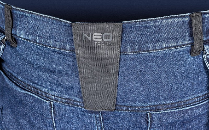 Denim Work Trousers With Cordura Reinforcements Navy Blue Size S