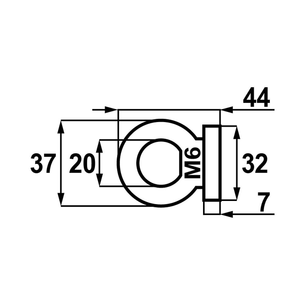Round Neodymium Magnet With Eyelet M6 32*7mm