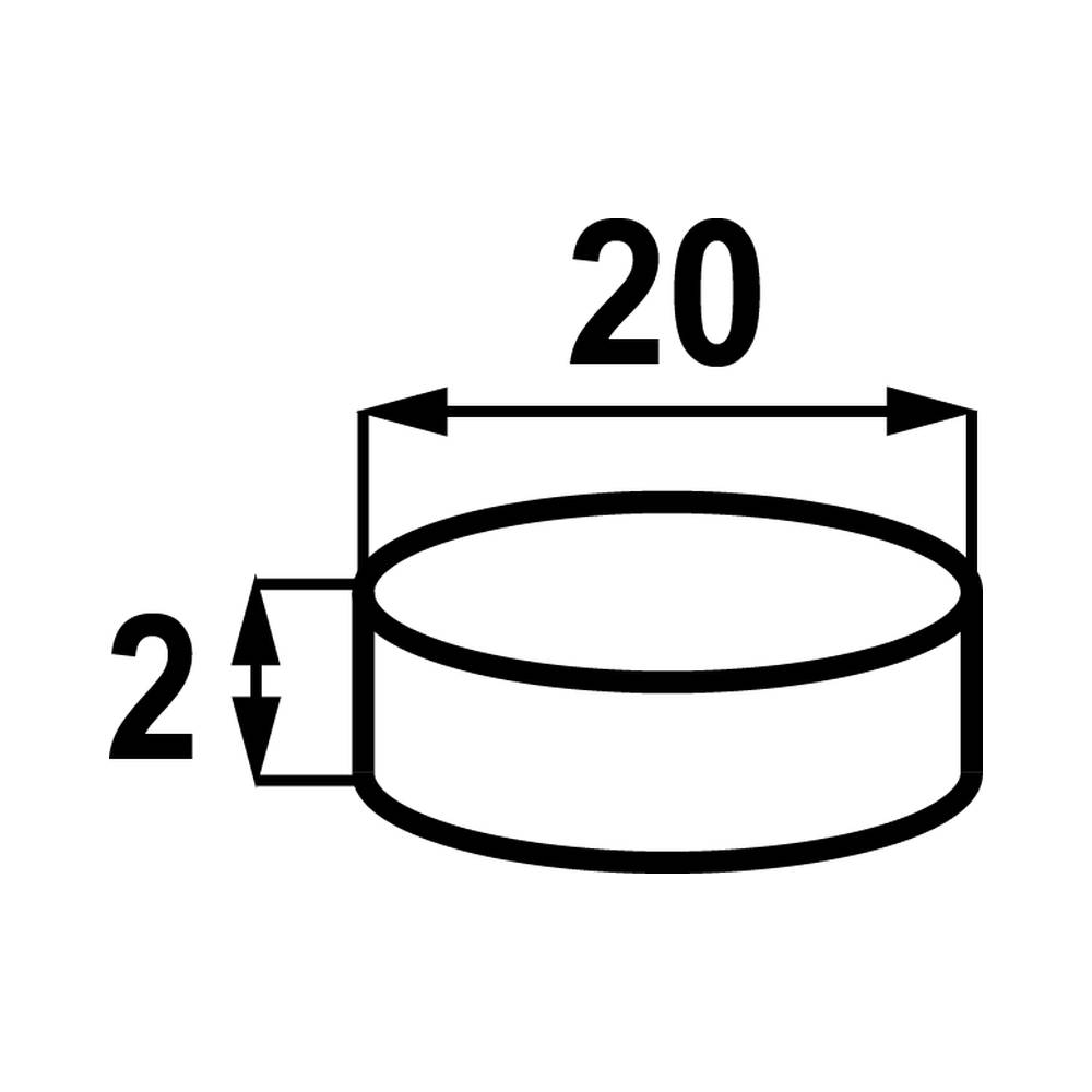 Neodymium Magnet Round Stahl 20*2mm Self-adhesive 4pcs