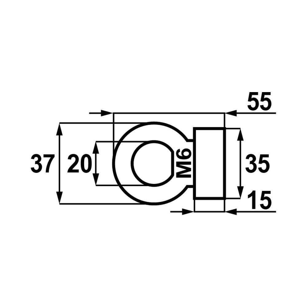 Rund Neodym Magnet Med Øje M6 35*15mm