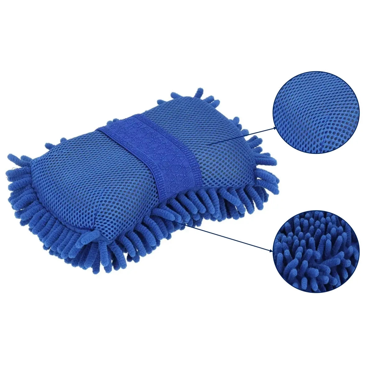 Éponge de lavage de voiture en microfibre double face