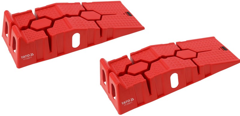 Set Of Car Ramps 3t 2 Pcs Red