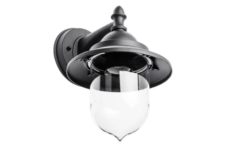 Zahradní lampa Toskana-ad Jednoduchá nástěnná lampa černá