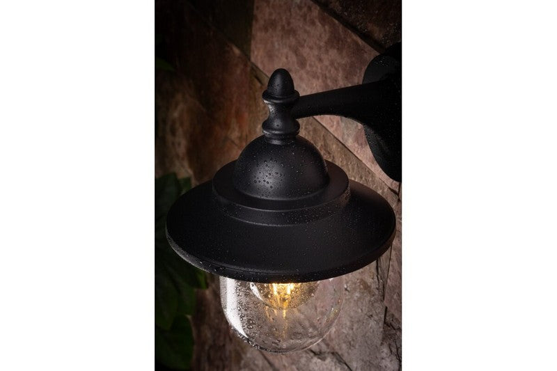 Zahradní lampa Toskana-ad Jednoduchá nástěnná lampa černá