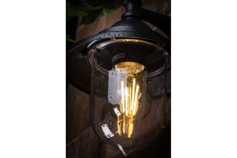 Zahradní lampa Toskana-ad Jednoduchá nástěnná lampa černá