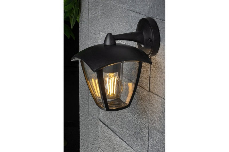 Zahradní lampa Marina-ad Přímá spodní nástěnná lampa Černá