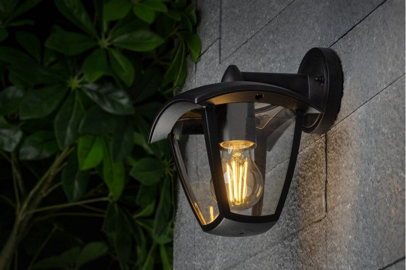 Zahradní lampa Marina-ad Přímá spodní nástěnná lampa Černá