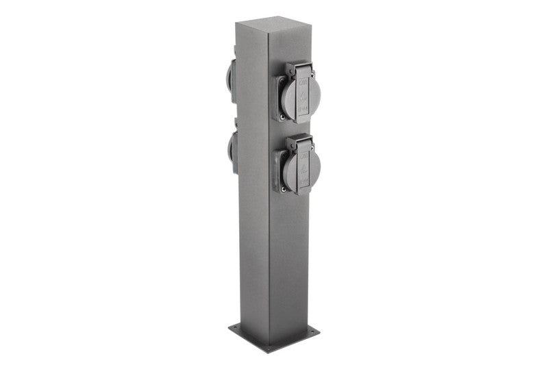 Garden Lamp Largo-p 36 Schuko Socket Graphite Post