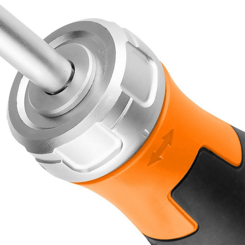 Ratchet Screwdriver With 12 Piece Bit Set
