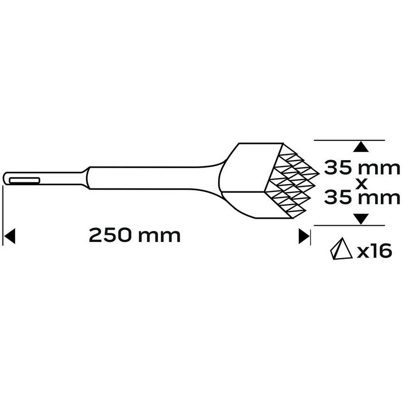 Martillo Sds Max 35*35mm 16 Dientes