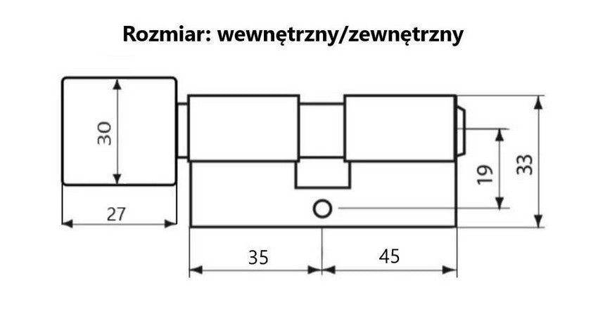 Velar Pro G35/45 Válec proti vloupání s knoflíkem 5 klíčů
