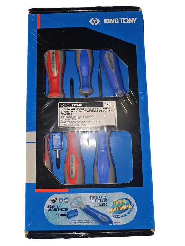 Set platte en kruiskopschroevendraaiers, 5 stuks