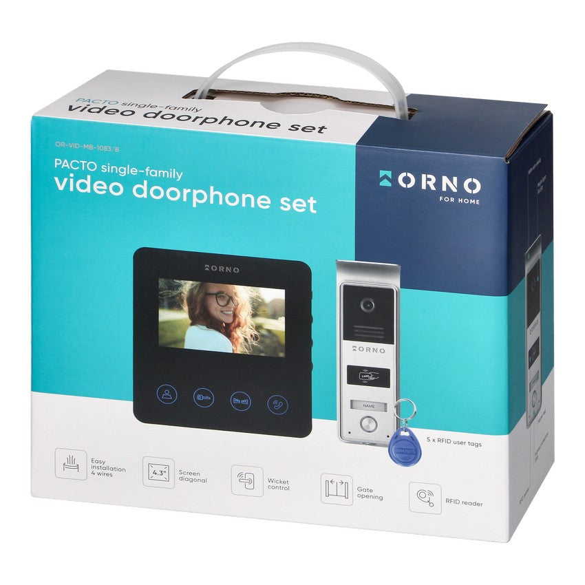 Hearless Video Interphone Lcd 4,3' Silver Pacto Rfid
